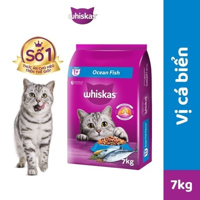 Thức ăn mèo Whiskas vị cá biển 7kg