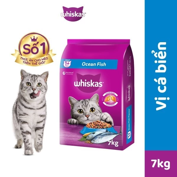 Thức ăn mèo Whiskas vị cá biển 7kg