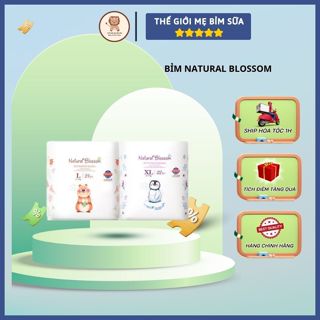 [Thế Giới Mẹ Bỉm Sữa] Bỉm thuần chay Natural Blossom Nội Địa Hàn cao cấp an toàn cho da nhạy cảm - thegioimebimsua