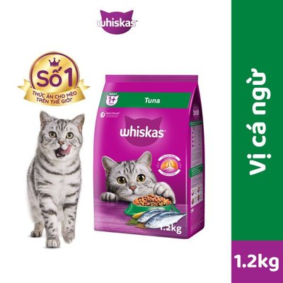 Thức ăn dạng hạt khô cho mèo lớn WHISKAS - 1.2 kg