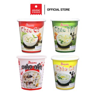 Cháo ăn liền Asuzac đủ vị ( Nấm - Gà - Thịt- Cá) ly 36g