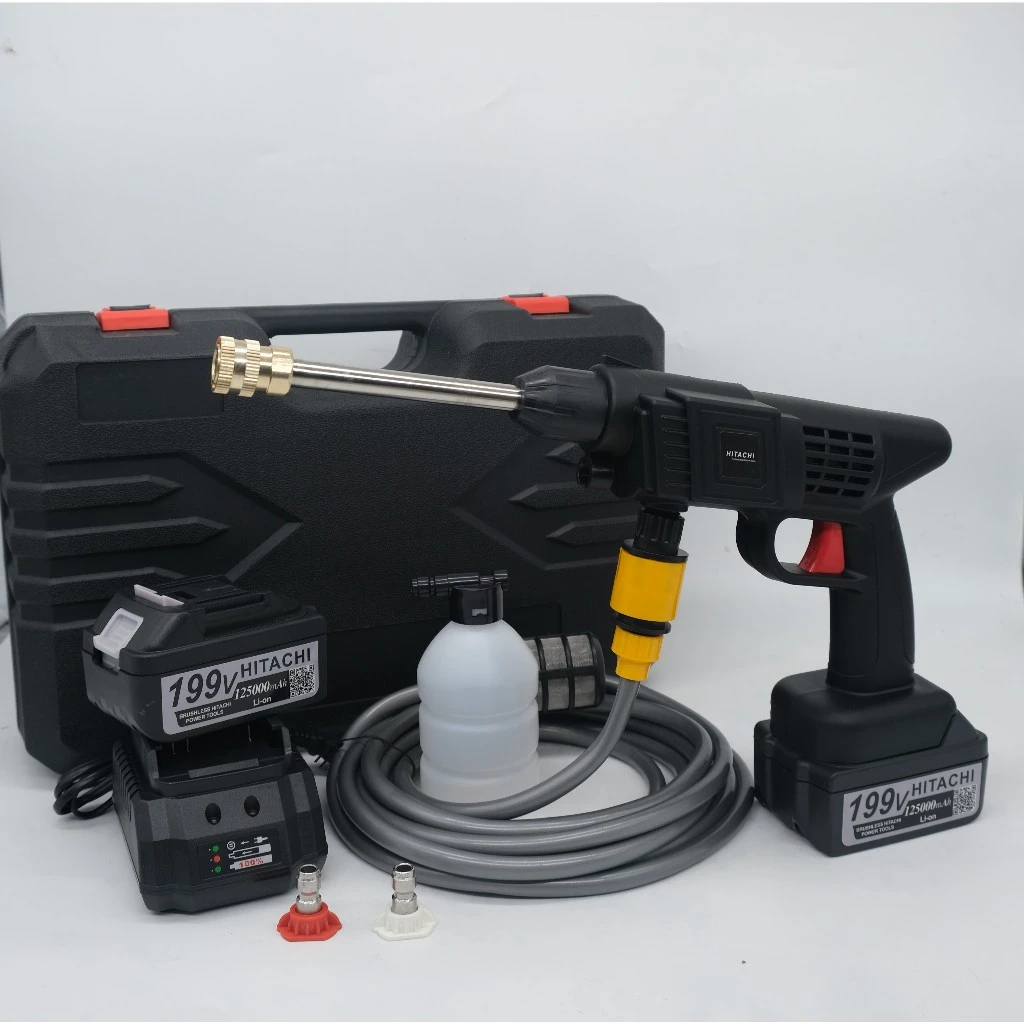 Máy Rửa xe PIN HITACHI - 199V - Rửa xe, làm vườn....