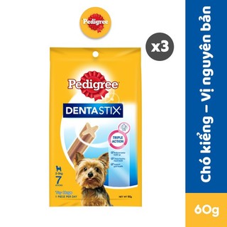  Bộ 3 bánh xương cho chó kiểng Pedigree Dentastix 60g gói 