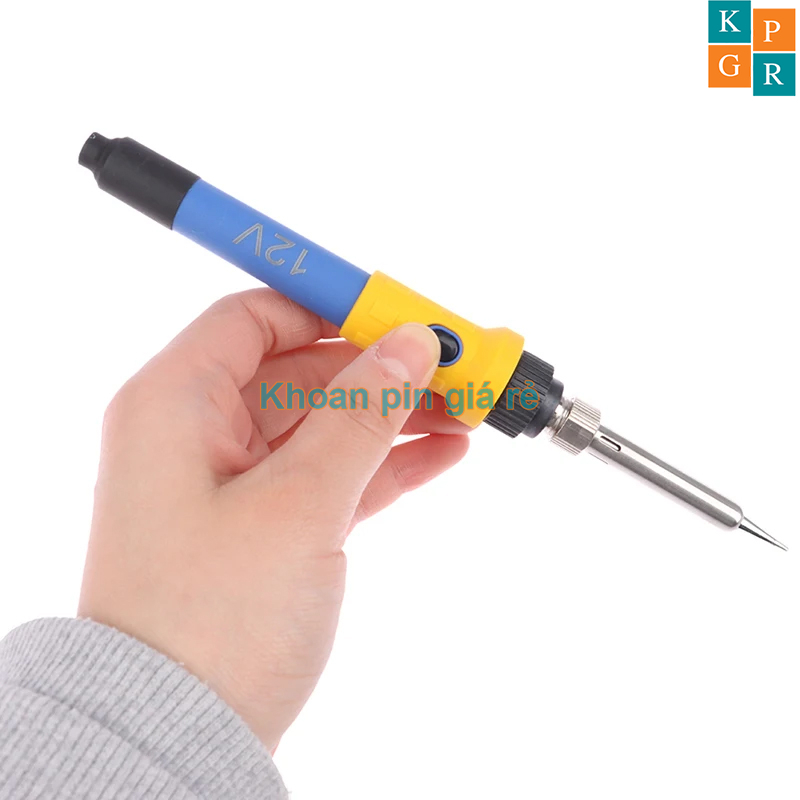 Mỏ hàn 12V DC 60W cấp nguồn bằng cổnng DC 5.5 x 2.1mm (Không nguồn)