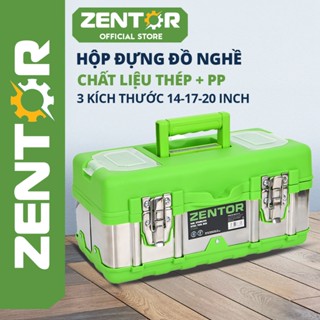Hộp đựng đồ nghề Zentor, thùng chất liệu thép đựng công cụ đa năng cao cấp 14-20 inch chịu lực tốt độ bền cao nhiều ngăn