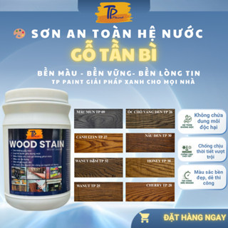  Sơn Lau Gỗ Gốc Nước 250g Wood Stain TPpaint Bảng Màu Gỗ Tần Bì Không Mùi Không Cần Dung Môi 