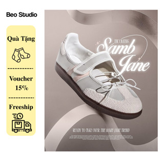  Giày Samba Jane Cloud White Pink  Giày Sneaker Nữ Trắng Hồng Trend Giày đi Học Đi chơi 