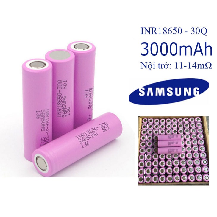 Pin Sạc Li-ion Samsung 18650 Chính Hãng 3000mAh (30Q) | Pin Cho Vape, Dụng Cụ Điện