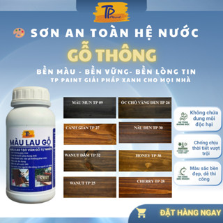 Sơn Màu Lau Gỗ Thông 250Kg Wood Stain Gốc Nước Walnut, Cánh Gián, Cherry, Óc Chó, Mun Bền Đẹp, An Toàn