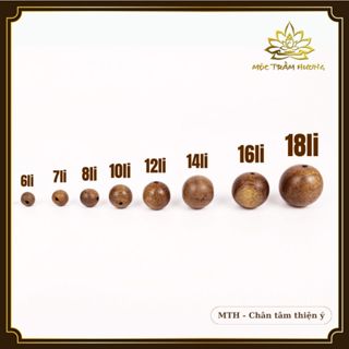 Hạt Trầm Hương Tròn Đơn Lẻ MỘC TRẦM HƯƠNG MTH - Hạt Trầm Tốc Việt/ Sánh Chìm - Đủ Size - Hạt lẻ