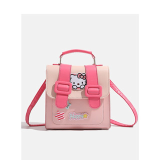 Balo kitty mẫu mới cho bé chất da Pu mềm đứng phom size 20-20-10
