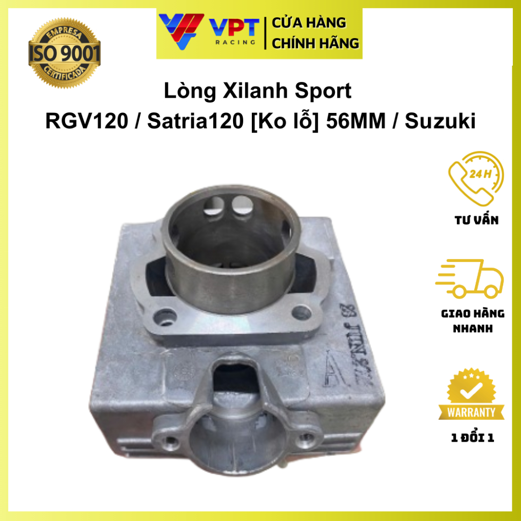 Lòng piston xipo | Lòng xilanh sport RGV120, Satria120 chính hãng Suzuki, Indonesia 11210