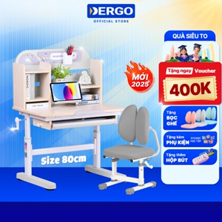 [Mới 2025 - Voucher 400K] Bộ Bàn Học Cho Bé DERGO LEO E80 Bàn Học Thông Minh Chống Gù Chống Cận