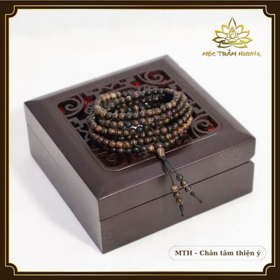 Vòng Tay Trầm Hương Chuỗi Tràng 216 Hạt 4 mm Trầm Sánh Chìm - Mộc Trầm Hương MTH