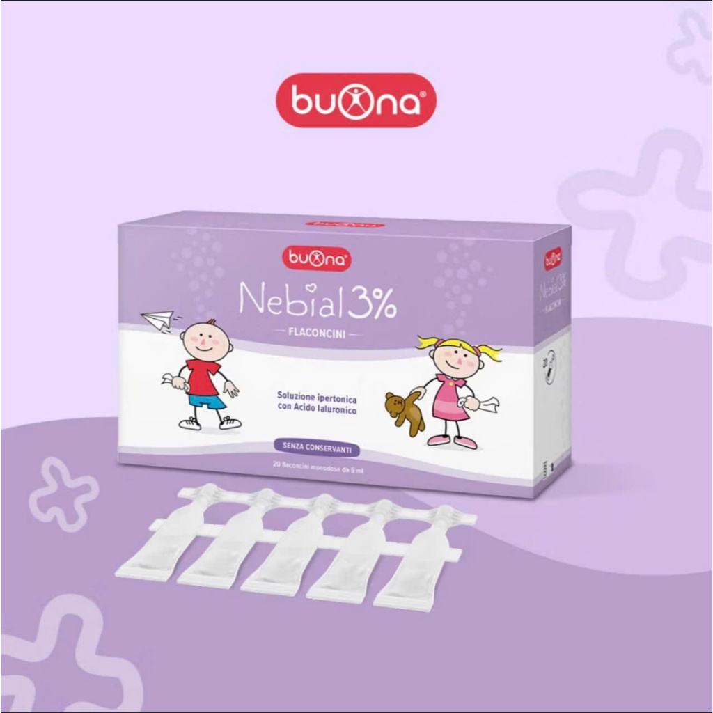[CHÍNH HÃNG] Dung dịch muối ưu trương nhỏ mũi Buona Nebianax 3% làm loãng dịch nhầy ở mũi