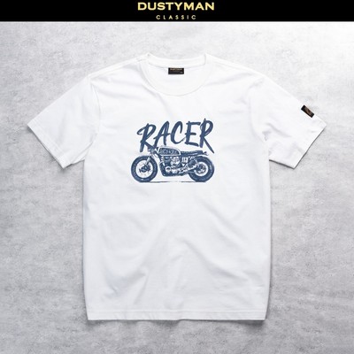 Áo Thun Nam Racer Dustyman, Vải 100% Cotton Cao Cấp,Hình In Cổ Điển,Form Regular Fit