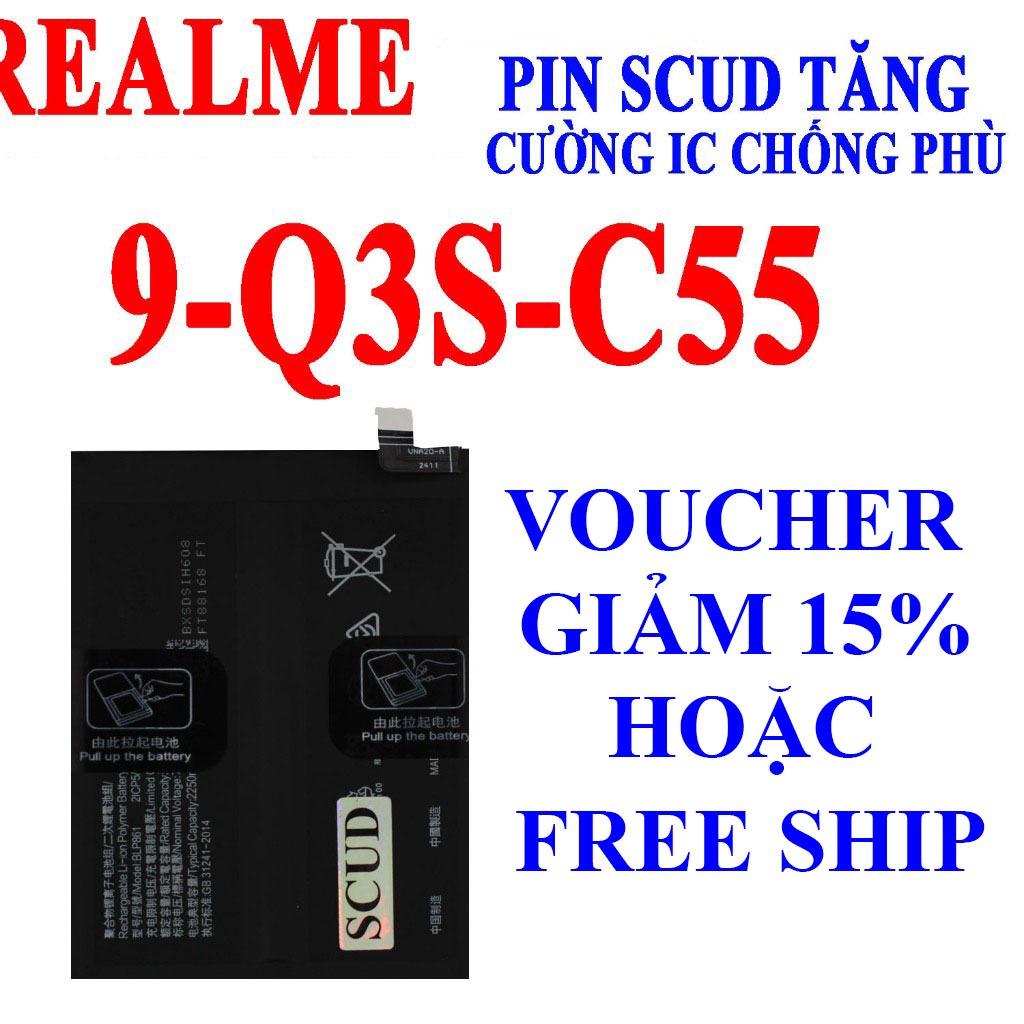 Pin Scud cho Realme Q3S/9/C55 BLP875 5000mAh