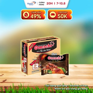 Mì Gói Omachi Thịt Xiên Nướng - Thùng 30 Gói x 82G