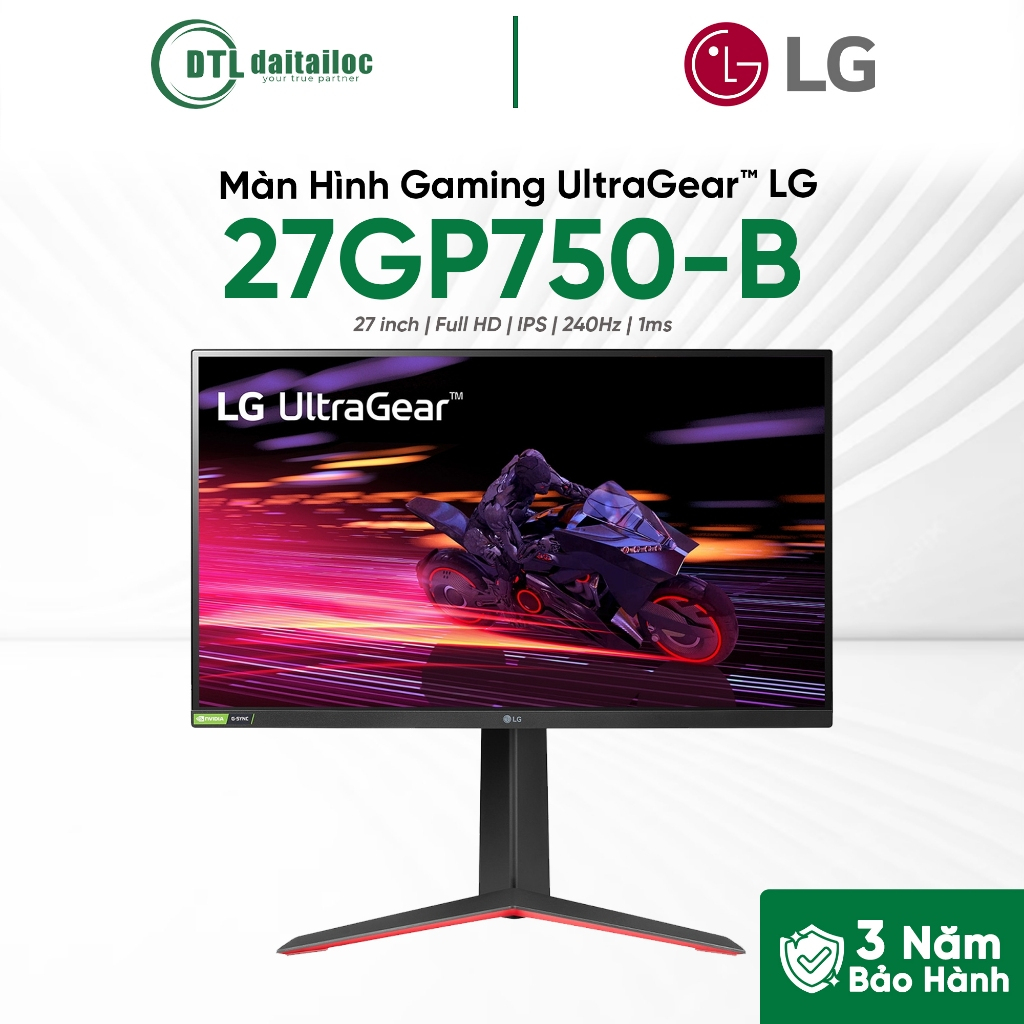 Màn Hình Gaming UltraGear™ LG 27GP750-B 27 inch Full HD IPS 240Hz 1ms | Chính Hãng | Bảo Hành 24 Thá
