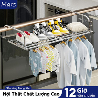 Mars Giá Treo Ban Công cây treo quần áo điều chỉnh được Thông Minh Để thép không gỉ Phơi Đồ Gấp Gọn