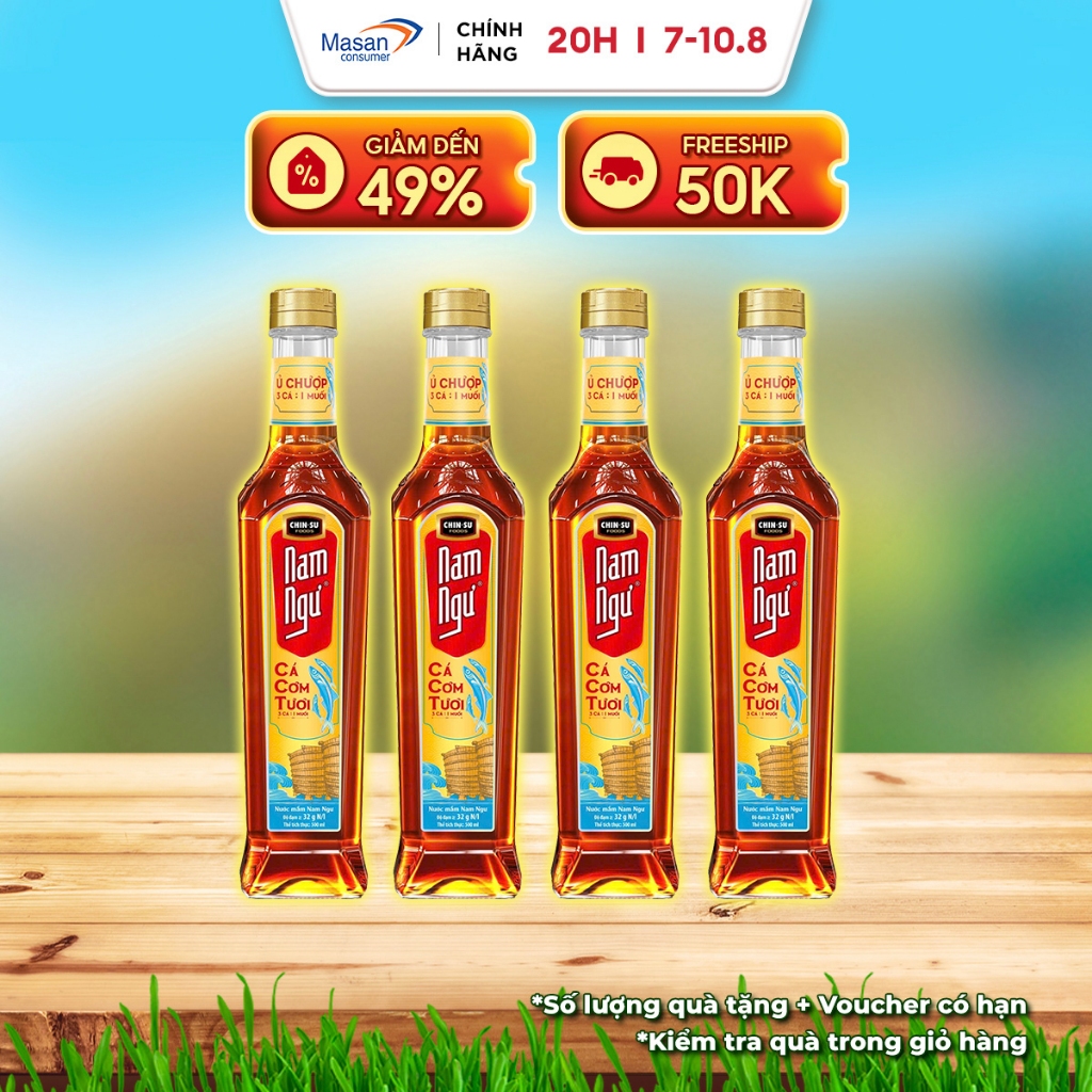[LS][Chọn loại] Nước Mắm Nam Ngư Cá Cơm Tươi Chai Thủy Tinh 500ml