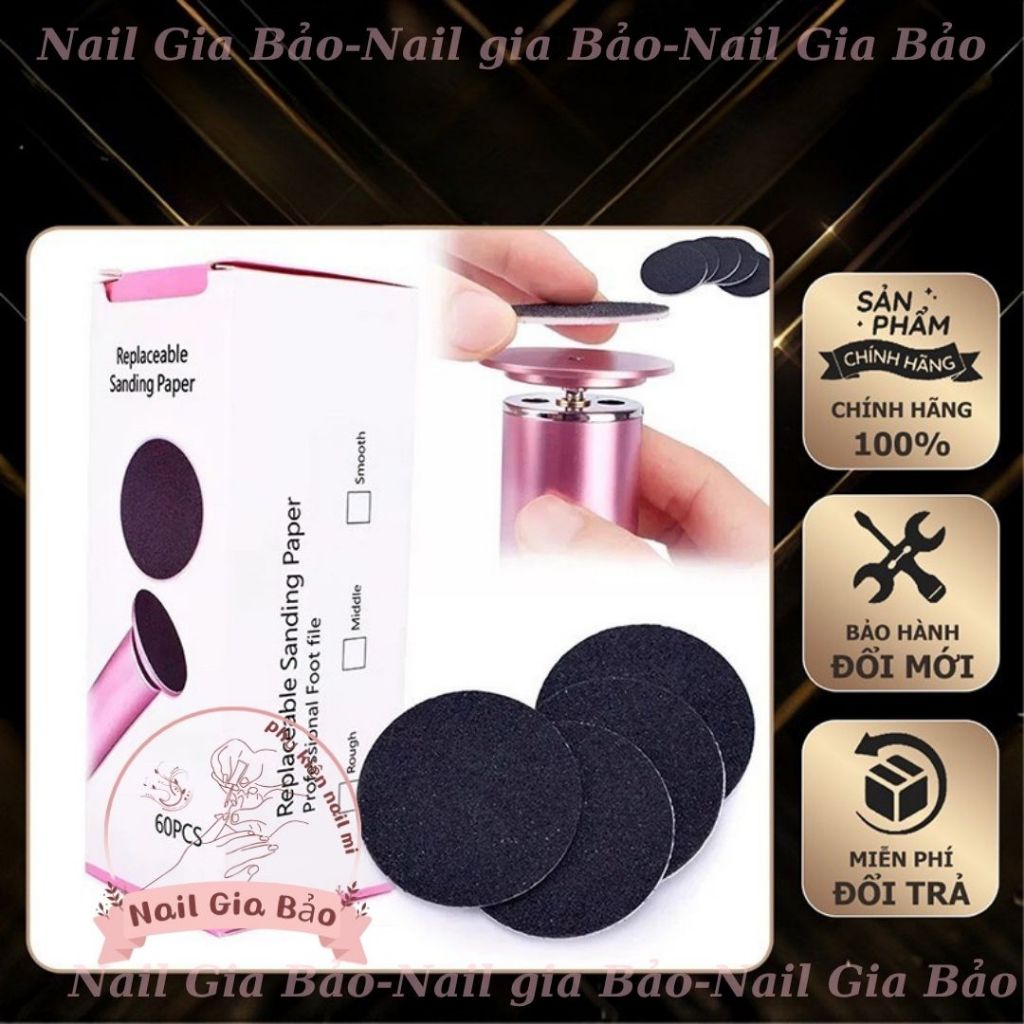 giấy nhám hình tròn sử dụng cho máy chà gót các loại ( Gia Bảo )