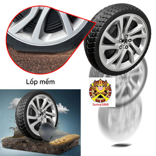 Bánh xe 26Cm lốp cao su đặc PU mềm cho xe điện đồ chơi trẻ em, bánh xe nâng cấp xe chạy êm hơn