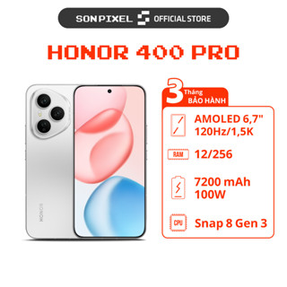 Điện thoại Honor 400 Pro, Chip Snapdragon 8 Gen 3, Pin 7200 mAh, Sạc Nhanh 100W. SonPixel