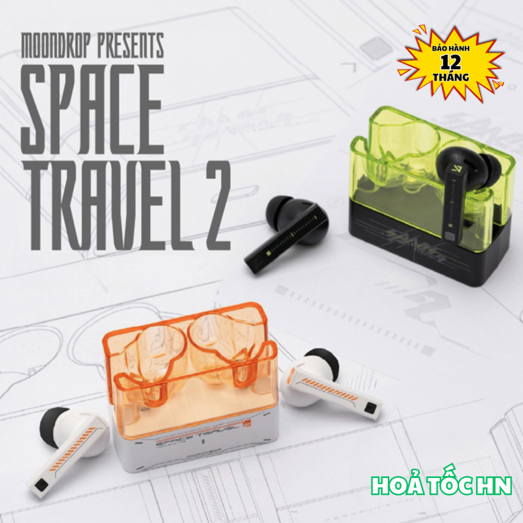 Tai nghe Bluetooth MoonDrop Space Travel Bluetooth 5.3 + Chống ồn chủ động + Âm thanh Hifi +  BH 12T