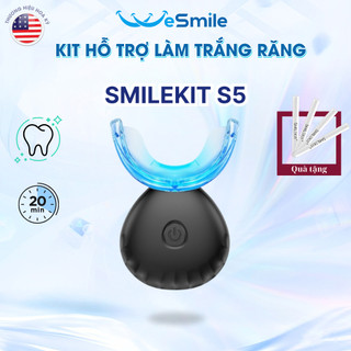Máy làm trắng răng SMILEKIT S5 màu đen, giúp răng trắng sáng, không ê buốt, chắc khỏe từ sâu bên trong