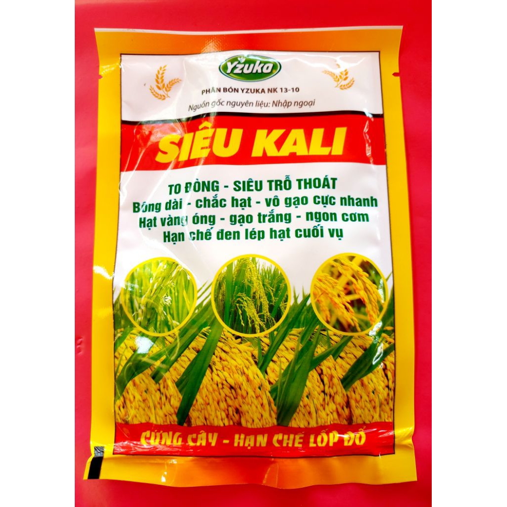 COMBO 10 GÓI siêu kali gói 50gr siêu trổ thoát,bông dài,chắc hạt,vô gạo cực mạnh