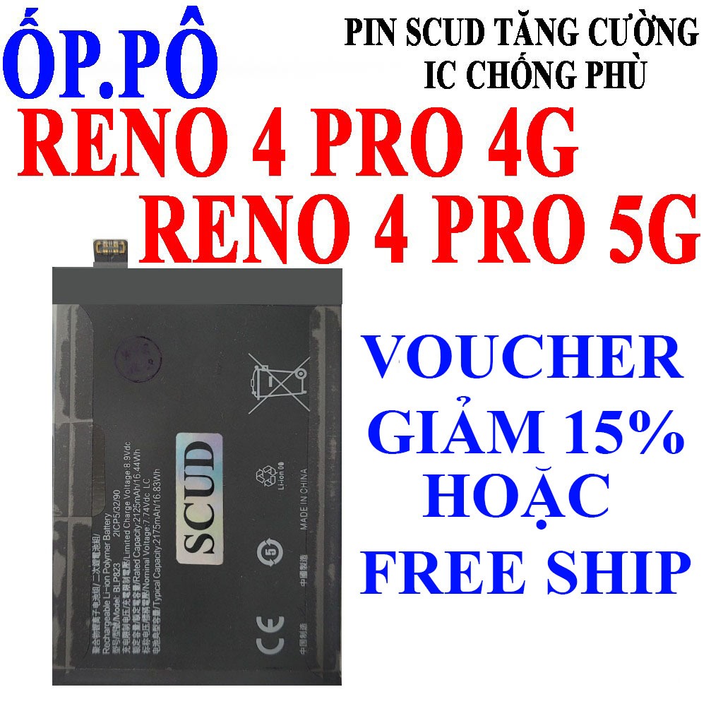 Pin Scud cho Oppo Reno 4 Pro BLP787 3955mAh
