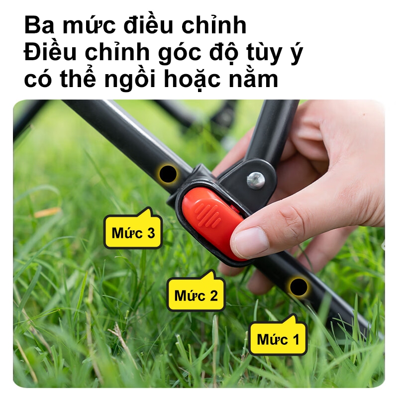Ghế Gấp Gọn Camping, Chịu Tải 150kg ghế xếp gấp gọn camping lưng cao cải tiến đi du lịch cắm trại có túi đựng | BigBuy360 - bigbuy360.vn