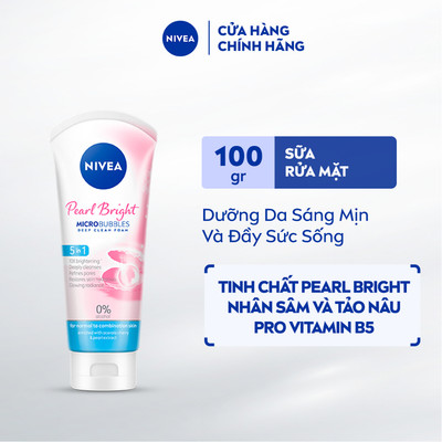 Sữa Rửa Mặt NIVEA Pearl Bright Dưỡng Sáng Da Ngọc Trai (50g/100g) & Đất Sét (100g) - 81295 / 81273 / 86704
