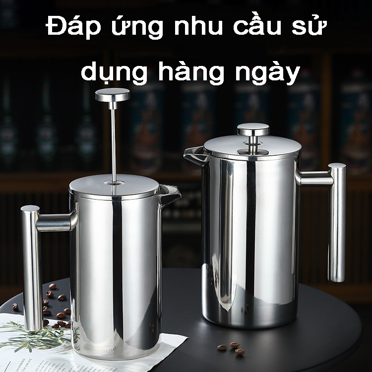 Vận chuyển nhanh chóng/ Bình pha cafe French press thép không gỉ bình pha cà phê kiểu pháp 350/800 ml