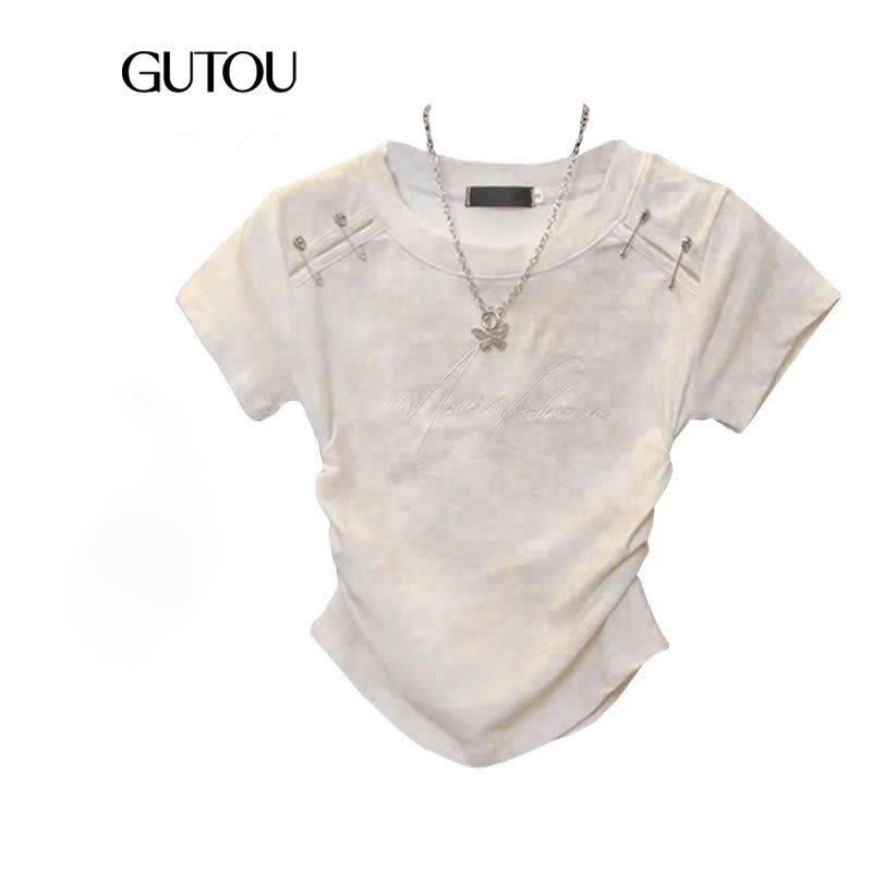 QCCC L1 Áo Thun Streetwear Ghim Băng Cá Tính G66