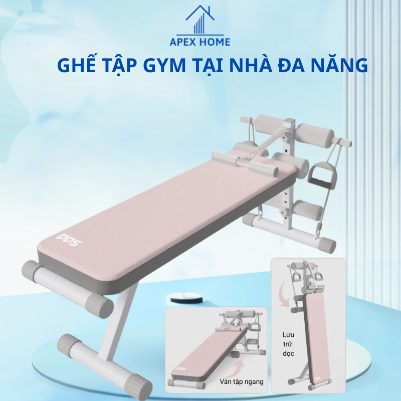 Ghế tập gym tập tạ đa năng , Ghế tập cơ bụng tại nhà cao cấp - Có thể gấp gọn M243
