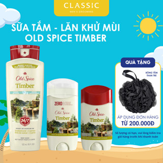 COMBO Sữa Tắm và Lăn Khử Mùi Old Spice Timber