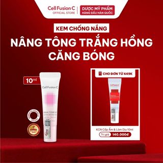 Kem Chống Nắng Nâng Tone Cấp Ẩm Căng Bóng Cho Mọi Loại Da Cell Fusion C Aqua Tone Up Sunscreen 100 SPF50+ PA++++ 10ML