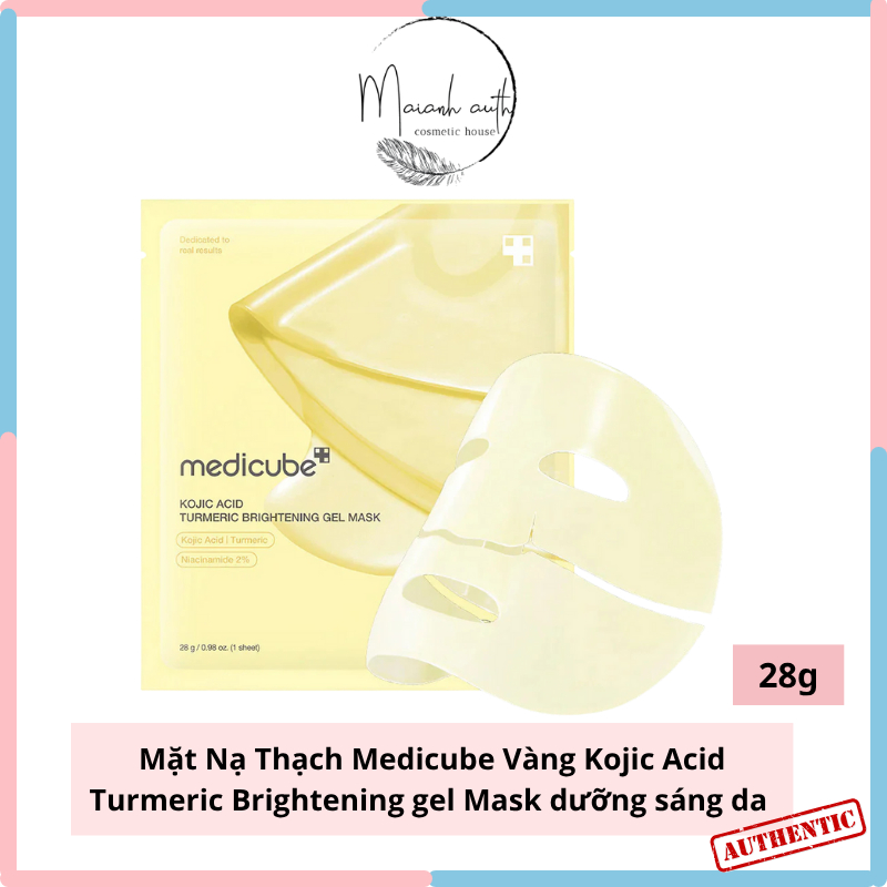  Mặt Nạ Thạch Vàng Medicube Kojic Brightening Gel Mask Thạch Nghệ Trắng Da Mờ Thâm Sạm Da 28g 