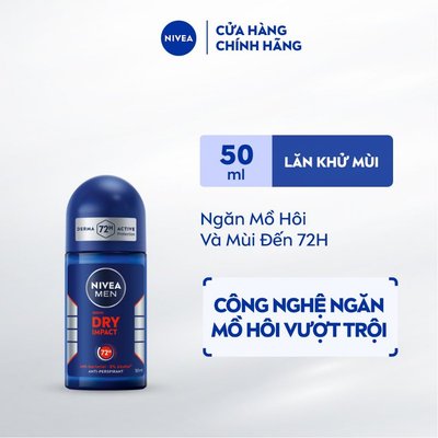 Lăn Ngăn Mùi NIVEA MEN Khô Thoáng 50ml / Lăn Khử Mùi Nam - 81610