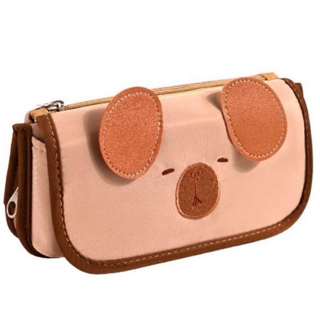 Túi Bút, Hộp Bút CAPYBARA Vải Canvas Chống Nước Form To Nhiều Ngăn Đáng Yêu