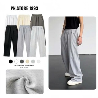 Quần Dài Form Rộng PN.Store1993 vải nỉ 2da Track Pants Unisex Nam Nữ Local Brand Đứng Form Co Giãn Tốt - Menswear Đen