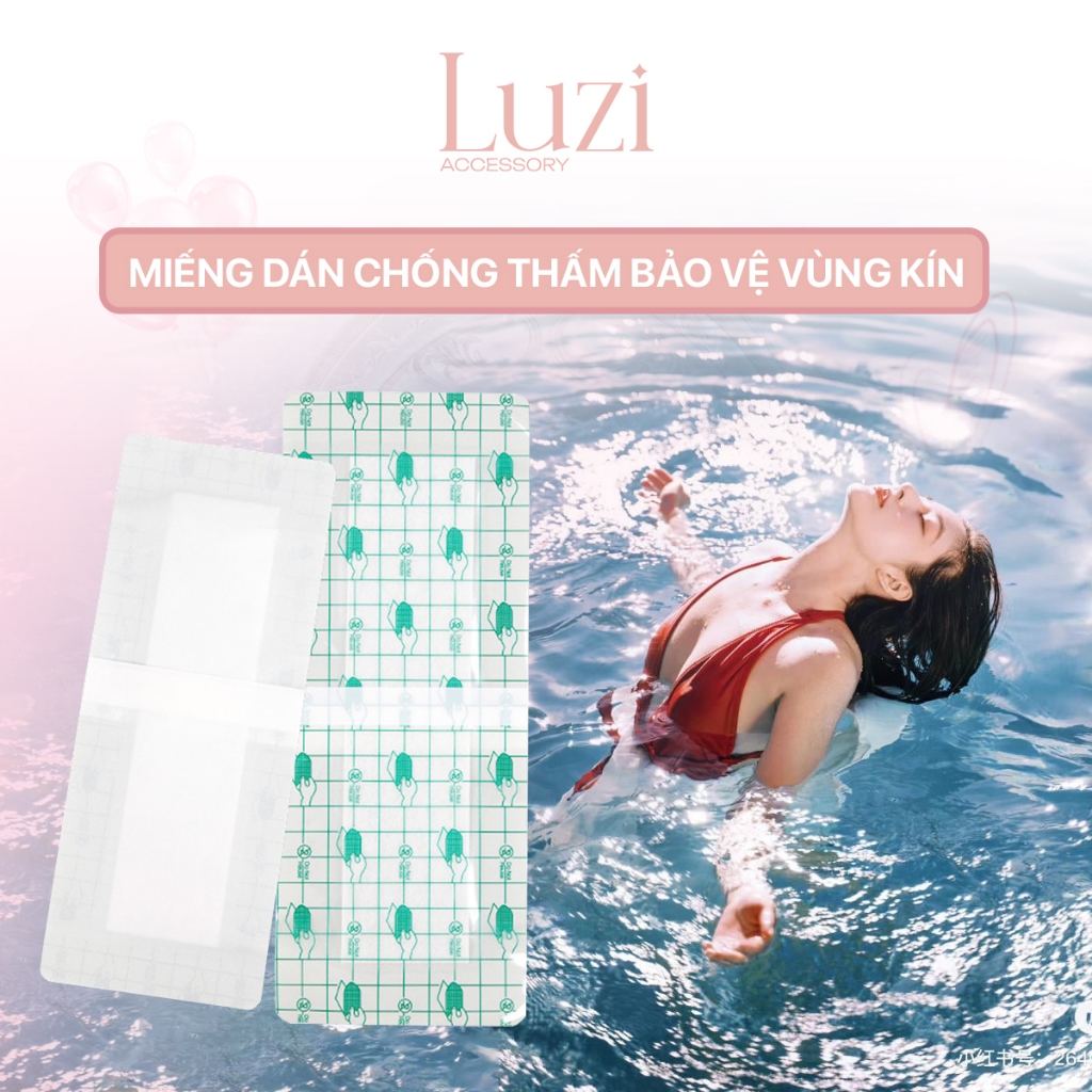 Miếng Dán Vết Thương LUZI, Dán Che Vùng Kín Khi Bơi, Chống Thấm Nước, An Toàn Cho Da, Dùng 1 Lần Tiện Lợi D10