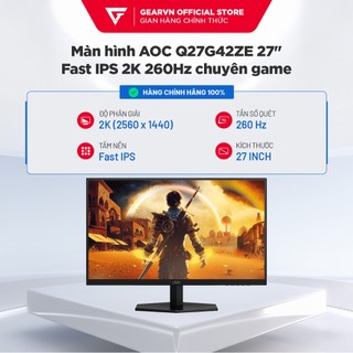  Màn hình AOC Q27G42ZE 27" Fast IPS 2K 260Hz chuyên game 