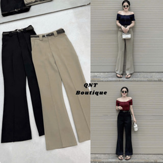  Quần vải ống loe chất gold hàn dày dặn có túi trước hàng chuẩn QNT shop 