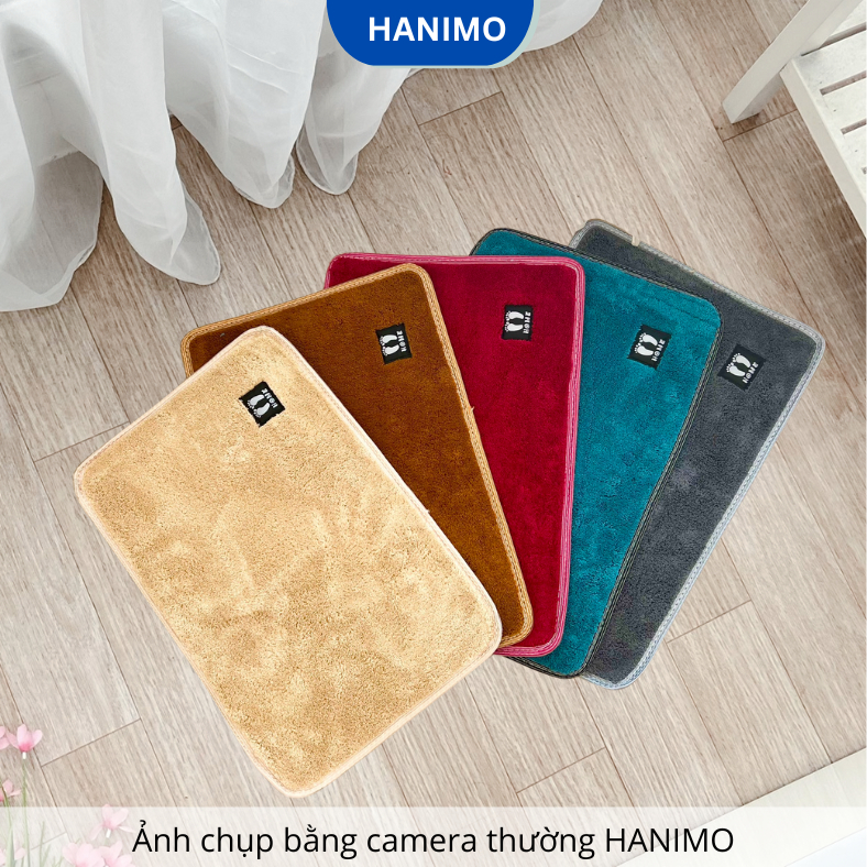 Combo 5 thảm lông cừu siêu mềm 40x60 chống trượt, thấm hút tốt dùng nhà tắm cửa ra vào - HANIMO HA08
