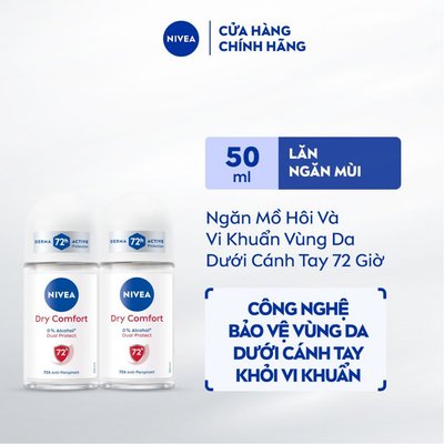 Bộ 2 Lăn Ngăn Mùi NIVEA Comfort Khô Thoáng (50 ml) - 81611x2