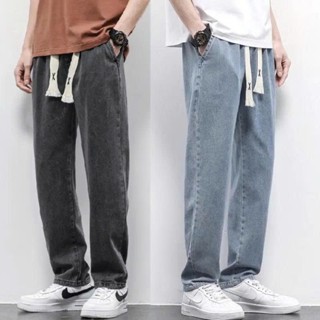 Quần Jean Nam Baggy Cạp Chun Bản To Ống Rộng ATRASTINO Chất Liệu Jean Cao Cấp 2025 Phong Cách Hàn