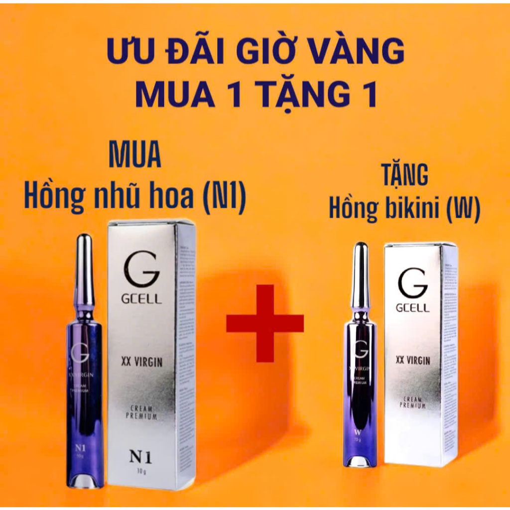 [CHÍNH HÃNG] Kem dưỡng hồng nhũ hoa & bikini Gcell Xxvirgin loại 5ml,10ml,20ml